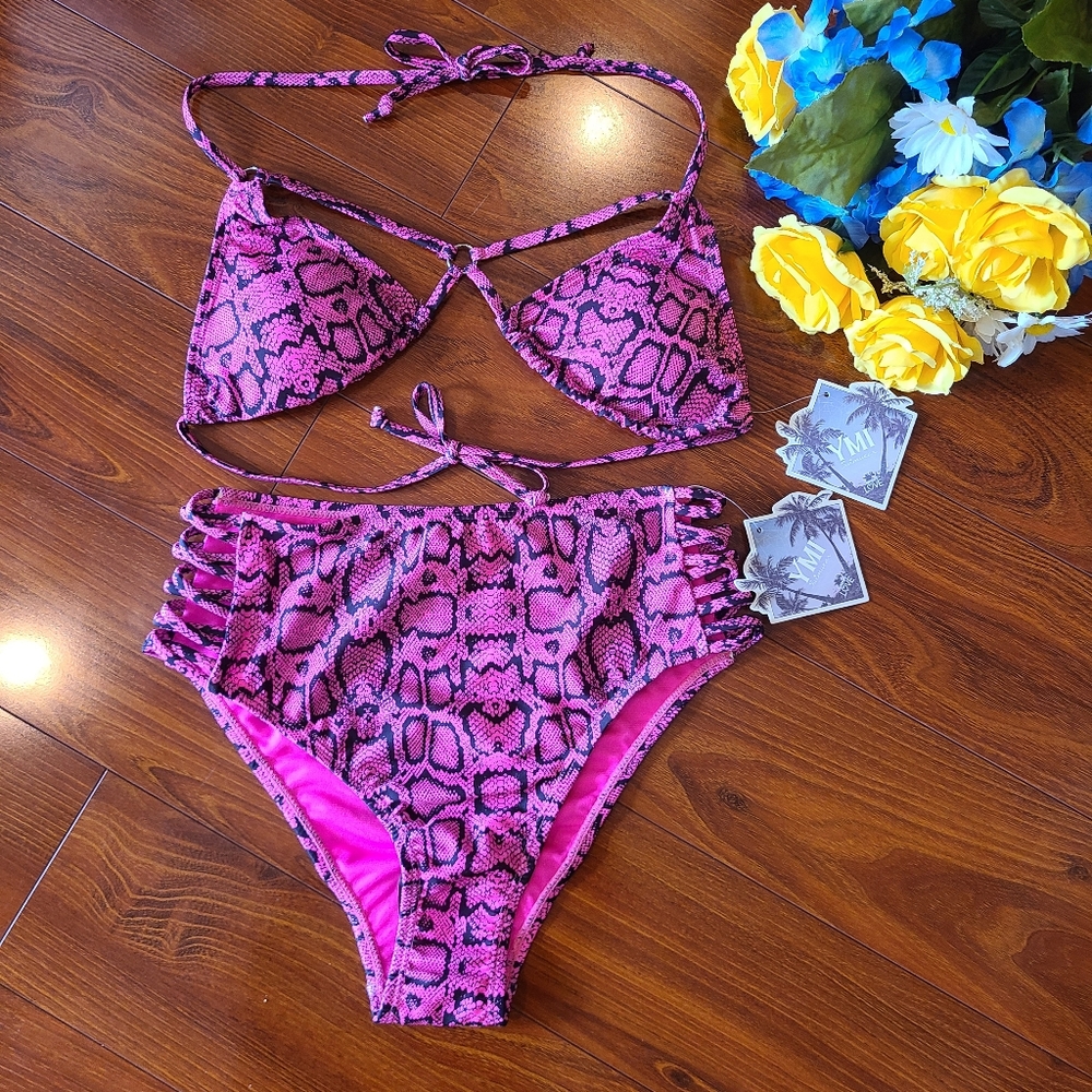 YMI Pink 2pc Bikini Size Medium